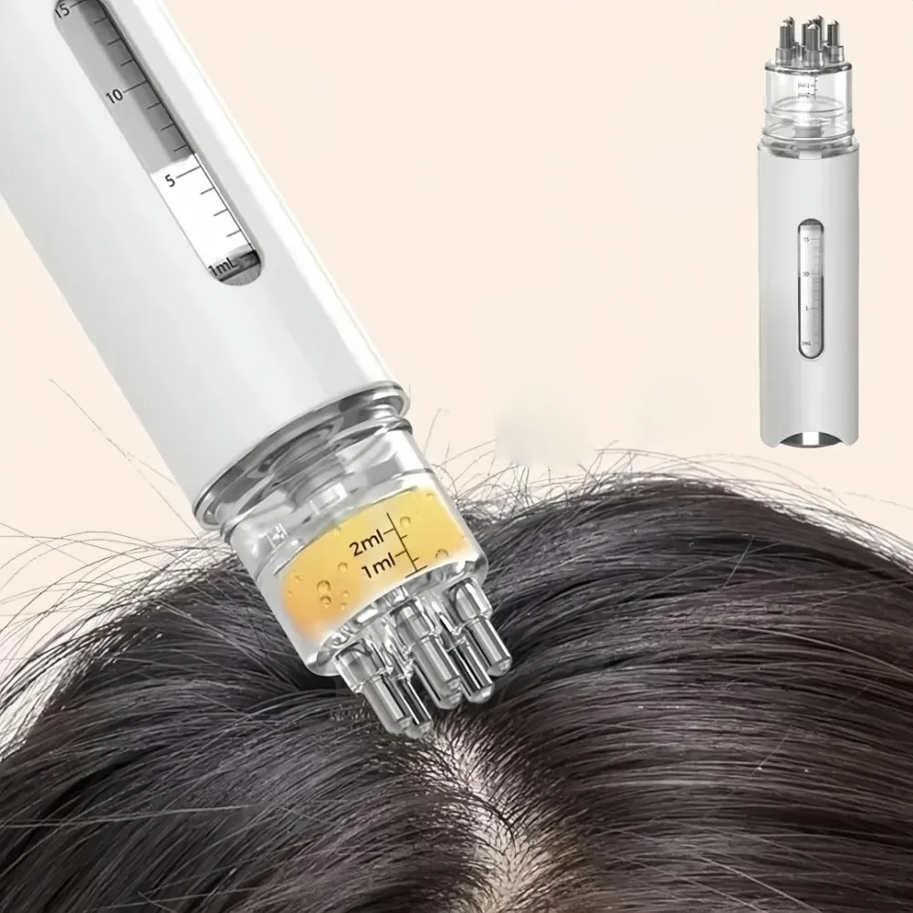 Scalp Applicator Portable Essential Oil Roller Applicator Massage Comb for Scalp Anti Hair Loss Care Medication Delivery Tool