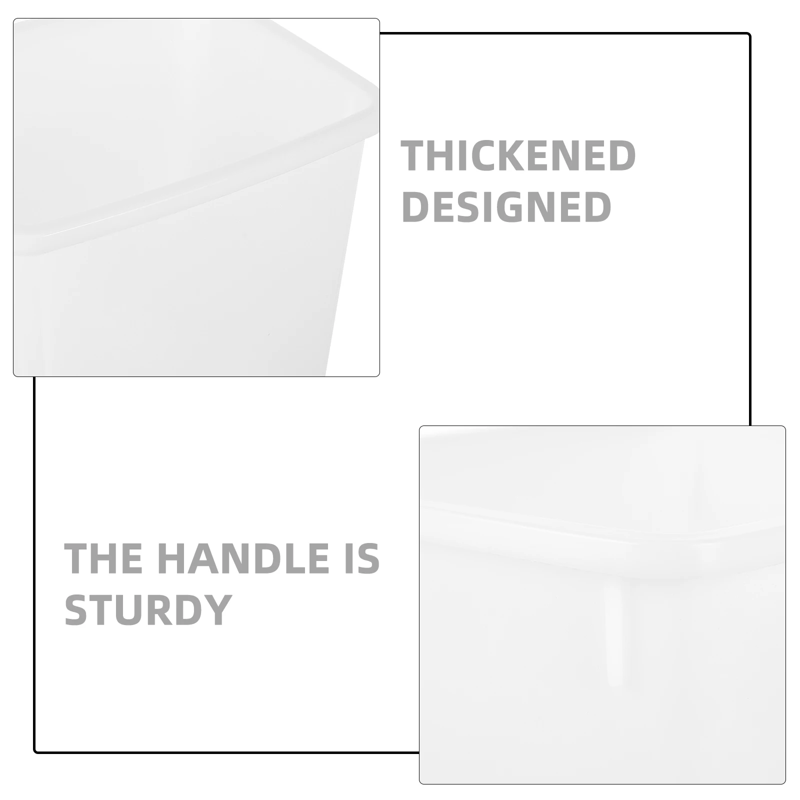 

White Water Bucket Plastic Milk Container Thickened Food Safe Holder for Kitchen Cold Drink Storage Water Bucket