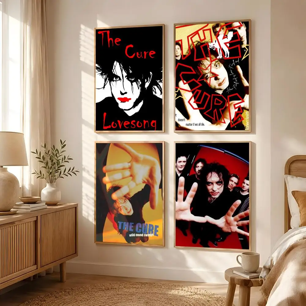 Band The Cure Poster Poster All-match HD Waterproof Self-Adhesive Wall Art Sticker For Home Bedroom