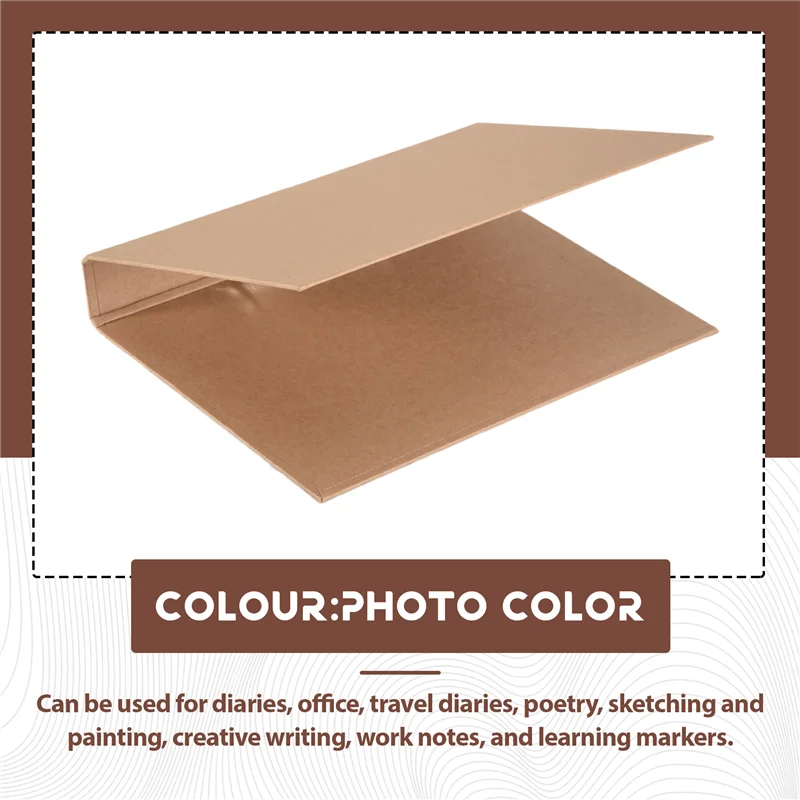 2 قطعة A5 كرافت ورقة الموثق صينية A5 مجلدات ورق الكرافت مع 2 حلقات لإضافة أوراق فضفاضة