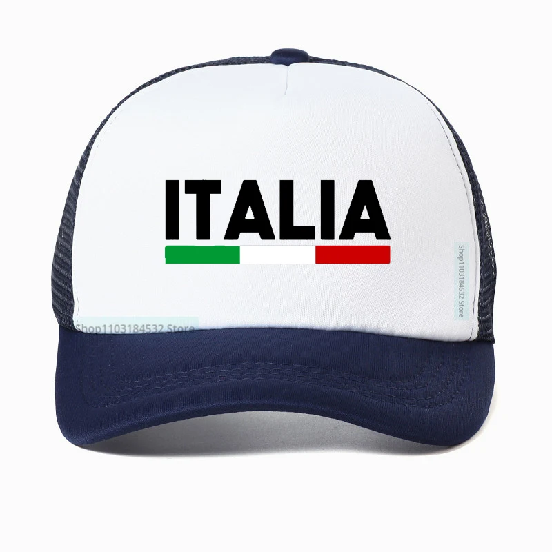 Italia Italy Italian Flag Baseball Cap Unisex Adjustable Snapback hats Classic Mesh Breathable Trucker hat Outdoor Visor caps