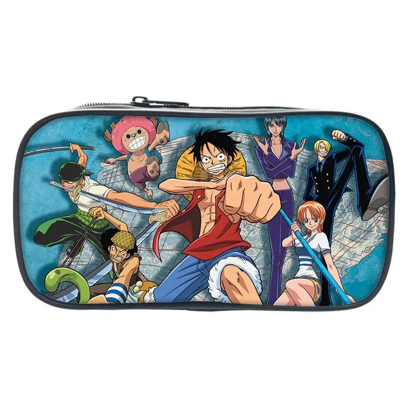 One Piece Children Anime Figure Pupil Large Capacity Pencil Case School Supplies Children Gift Pencil Bag Boys Box Storage Gift