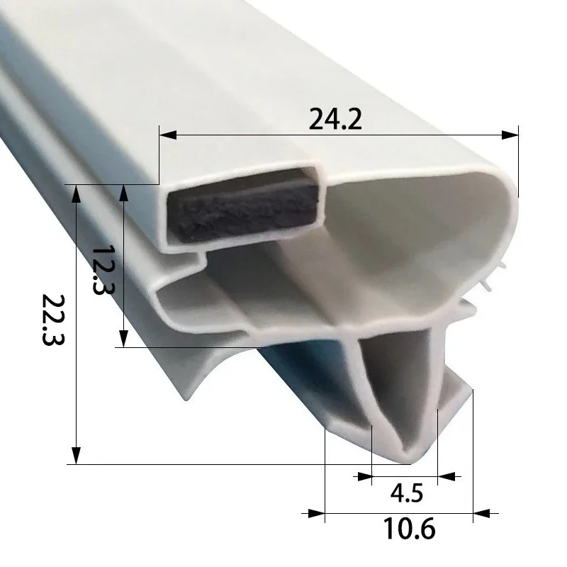 2.5m Full-length uncut refrigerator cold storage seal strip closure strip anti-collision strip with magnet delivery #064