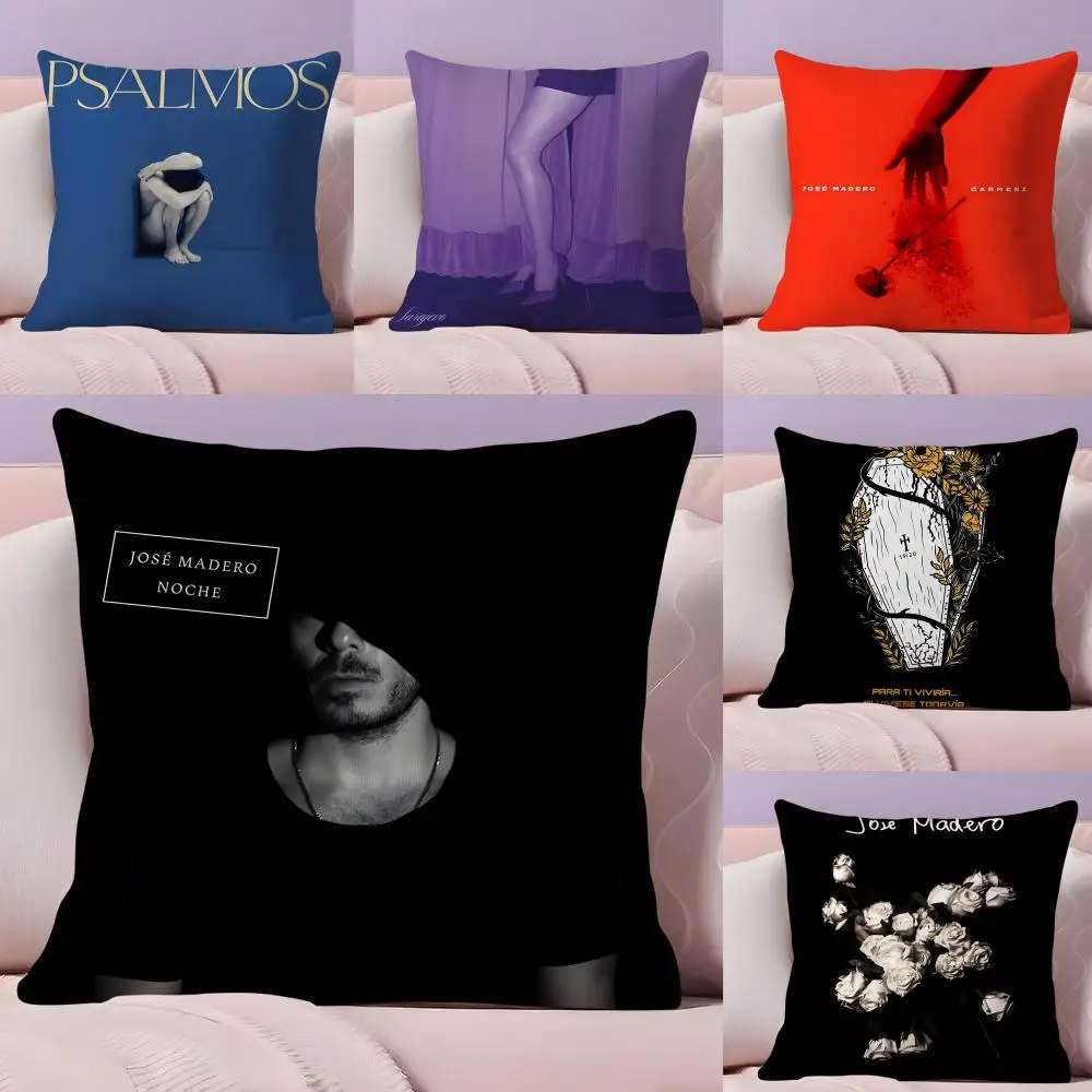 Funda de Almohada Panda Pendejo Jose Madero-Singer, Felpa Corta Sedosa con Cierre Invisible, Funda de Cojín Antipolvo para Decoración del Hogar