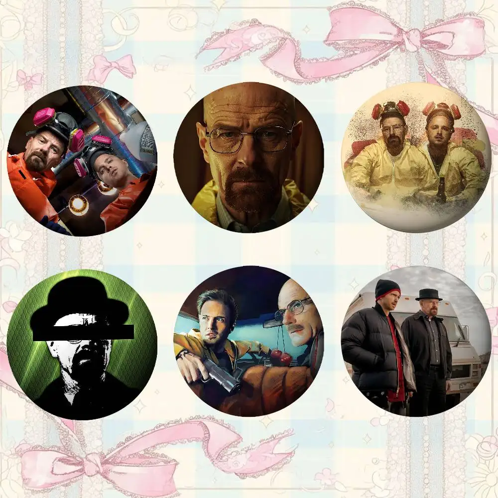 Classic TV B-Breakings-Bads Brooches Stylish Ornament Pins Exquisite Round Badge Bag Accessories Jewelry Gifts