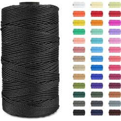 1.5mm200m New Summer Crochet Yarn DIY Craft Thread Ice Silk Art Yarn Cord Polypropylene Yarn for Hat Doll Sewing Bags Crocheting
