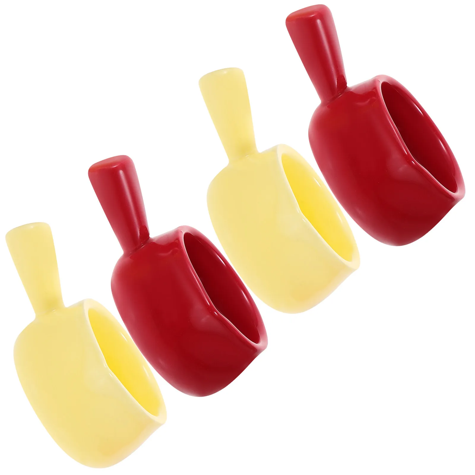 

Набор из 4 керамических кувшинов для молока: красивые, практичные, с односторонней ручкой и заостренным носиком, простые в использовании, маленькие молочники