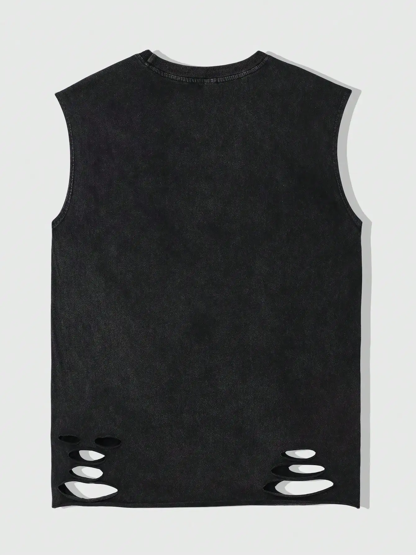 

Мужская майка без рукавов в стиле гранж-панк с рваными элементами, повседневная одежда