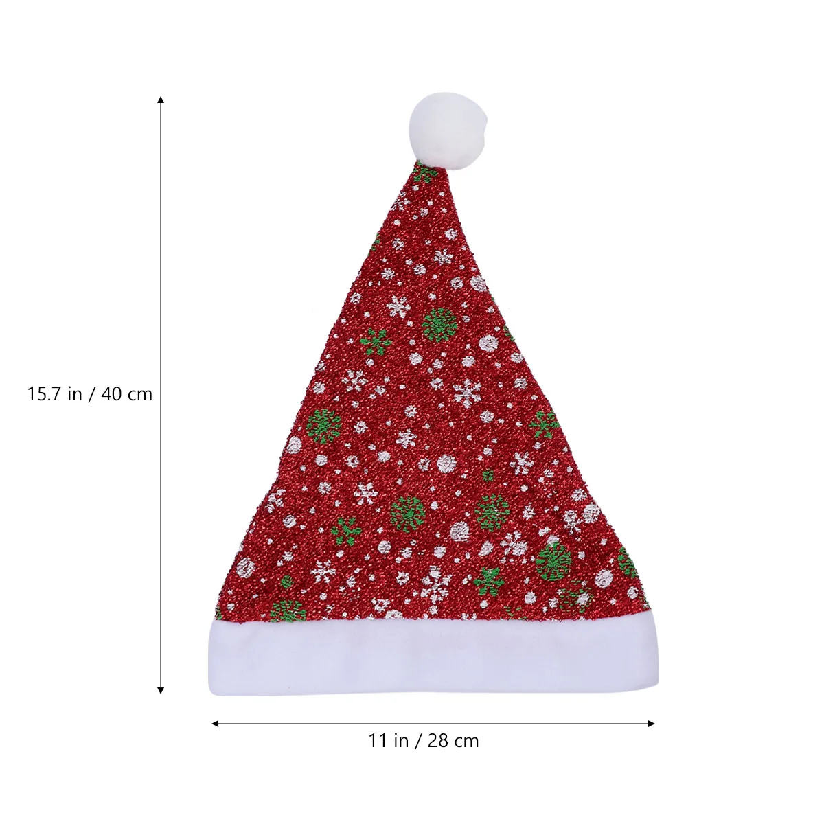 

2Pcs Christmas Snowflake Pattern Santa Hats Comfortable Elastic Flannelette Caps Holiday Party Props Christmas Hat