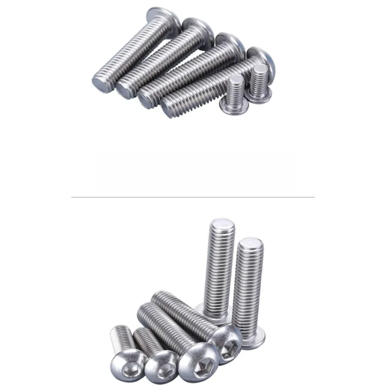 880PCS Stainless Steel M2 M3 M4 M5 Bolts Nuts and Washers Kit Round Head Hex Socket Bolts and Nut Set Metric Machine Screws