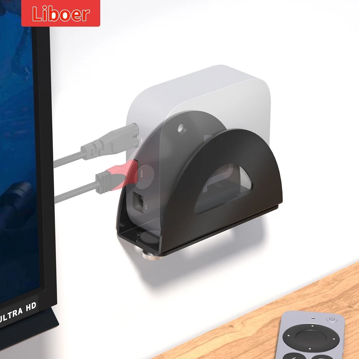 Adjustable Small Device Wall Mount Holder Adhesive Stand for Apple TV,Router,Modem,TV Box,Mini PC Host and Other Media Players