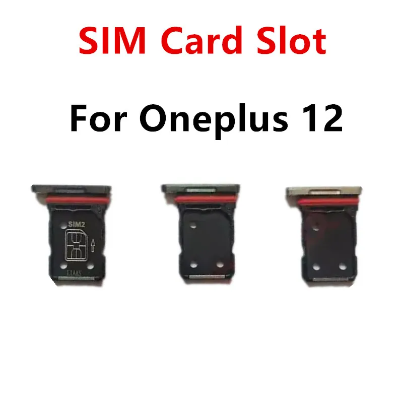 SIM Card Slots For Oneplus 12 Oneplus12 One plus Dual SIM Tray Adapters Socket Holder Replace Phone Housing Repair Parts