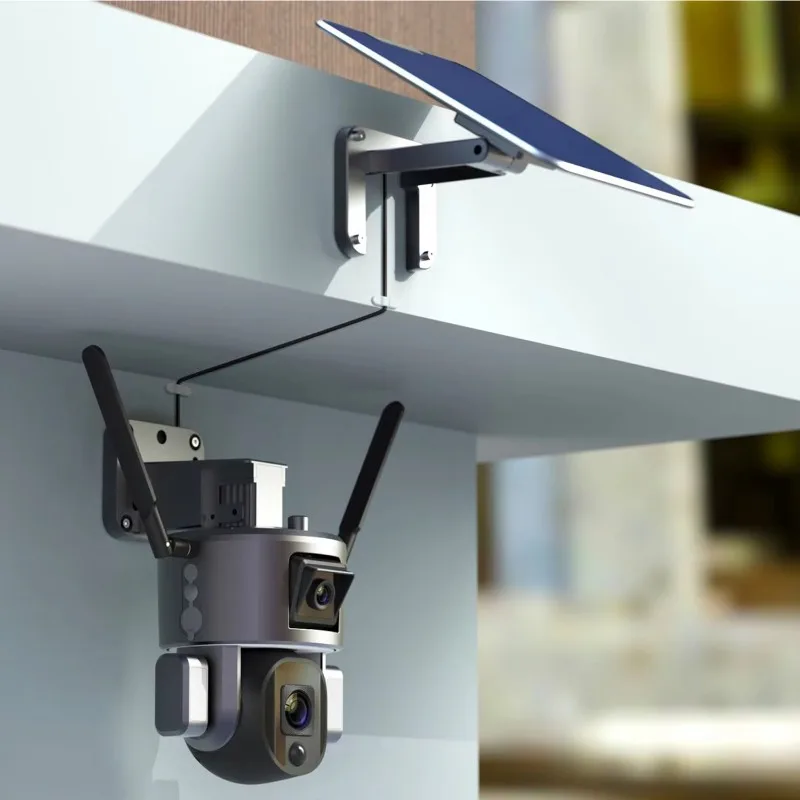 4G WiFi 20X Zoom Cam Module 4K 8MP PTZ IP CCTV نظام كاميرا مراقبة للمنزل الذكي لاسلكي يعمل بالطاقة الشمسية اتجاهين الصوت للرؤية الليلية #3