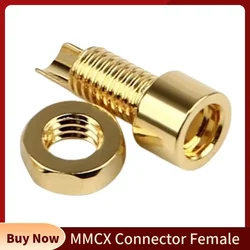 Conector MMCX de 10 piezas para auriculares hembra, clavija de montaje PCB para soldar IE800, tipo corto y largo, conector de cable de cobre de berilio