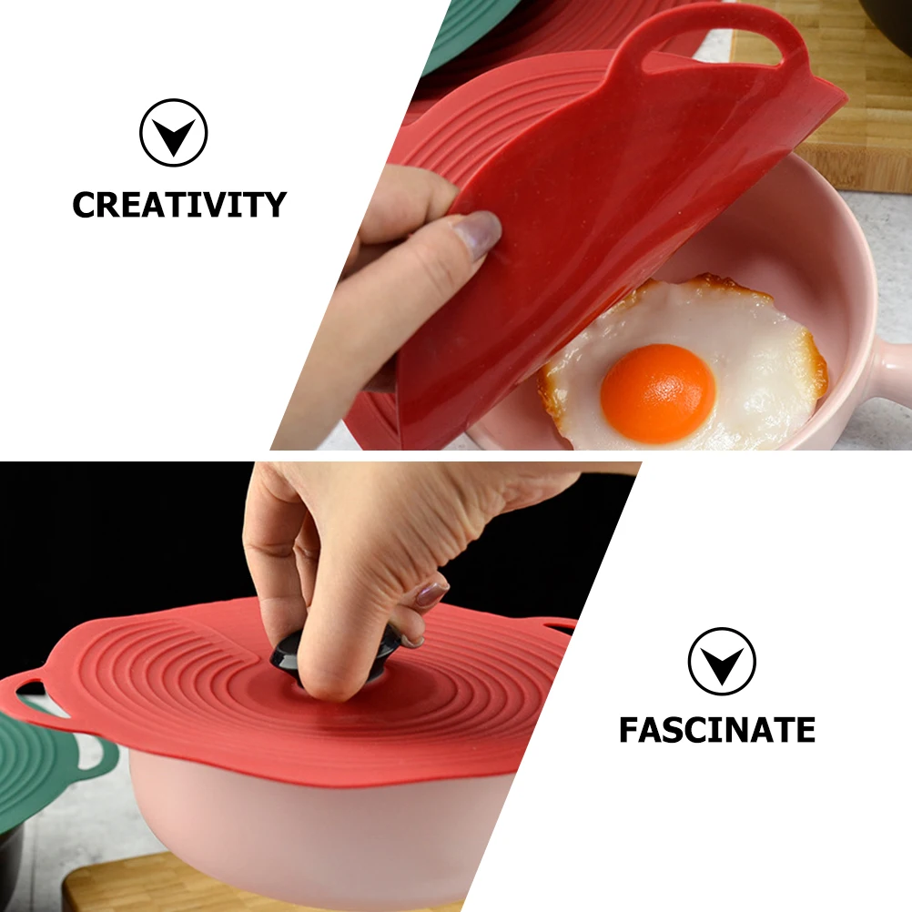 غطاء وعاء من السيليكون قابل لإعادة الاستخدام، غطاء مختوم مانع للتسرب لوعاء لوحة المقلاة وفريزر الميكروويف، ملحقات منزلية آمنة