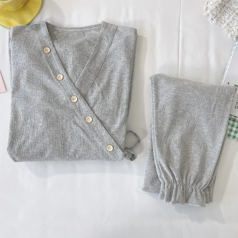 Conjunto de ropa de dormir de lactancia para mujeres embarazadas, pijama de maternidad 65% de algodón, para dormir en casa, para Hospital, primavera y otoño, novedad