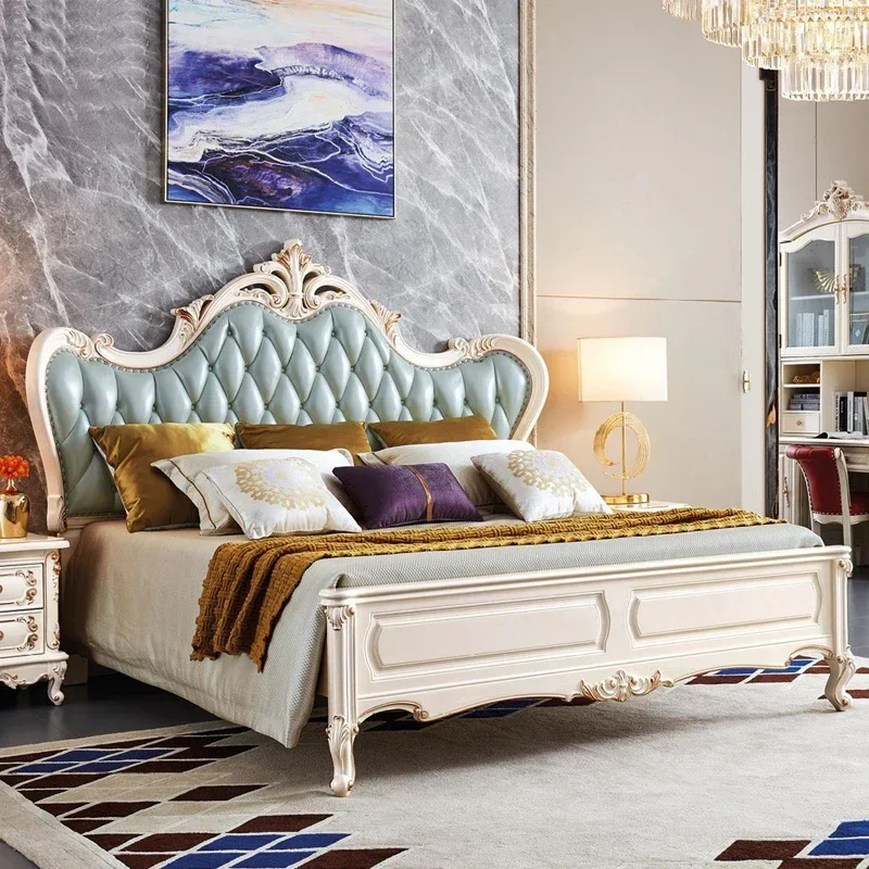 For Wooden Modern Bed Frame Double Storage Space Twin Headboards Double Bed Full Size Luxury Muebles De Dormitorio Home Furnitur view 4