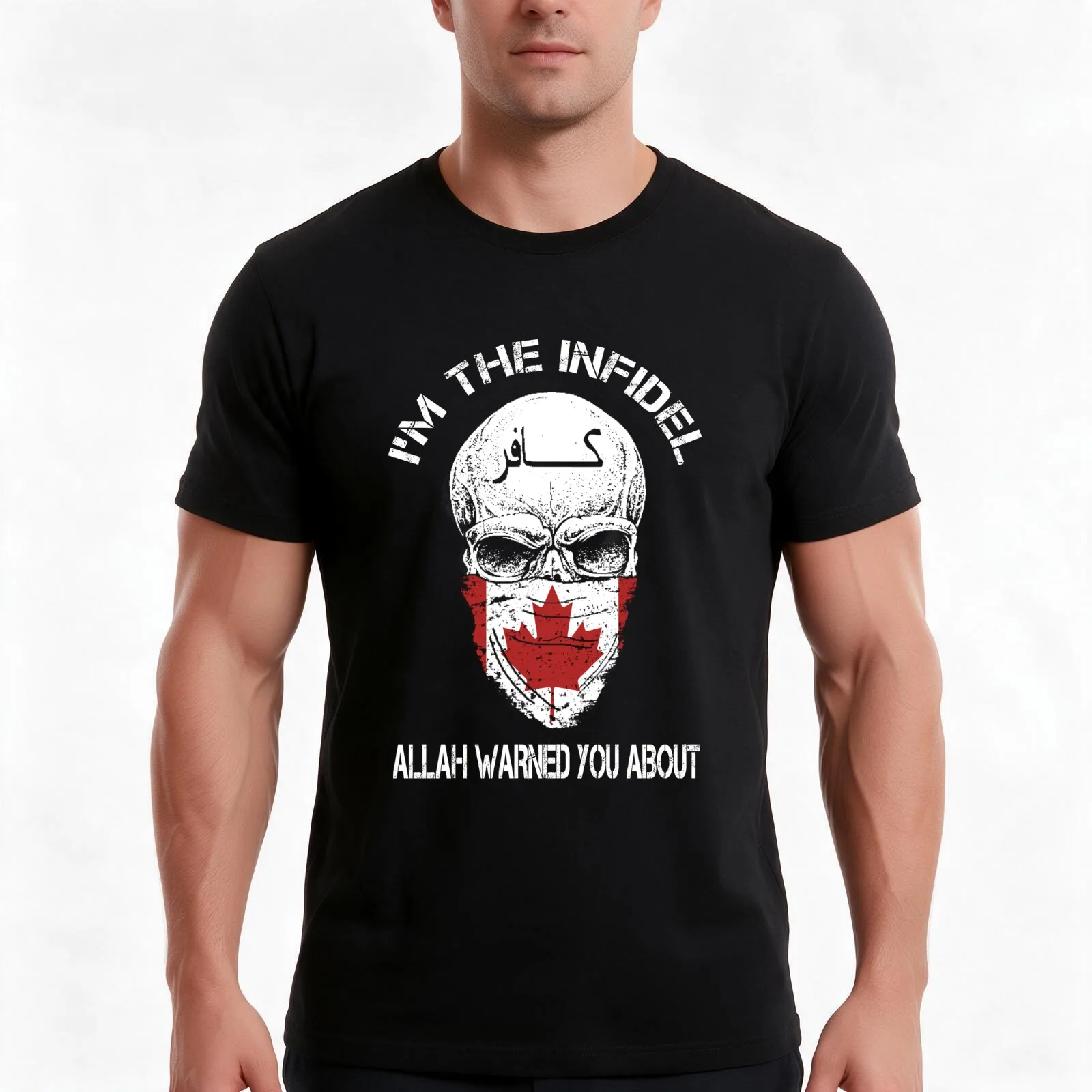 I am the infidel allah warned you about - infidel canada T-Shirt Summer Casual Cotton Tee Oversized Streetwear Tops
