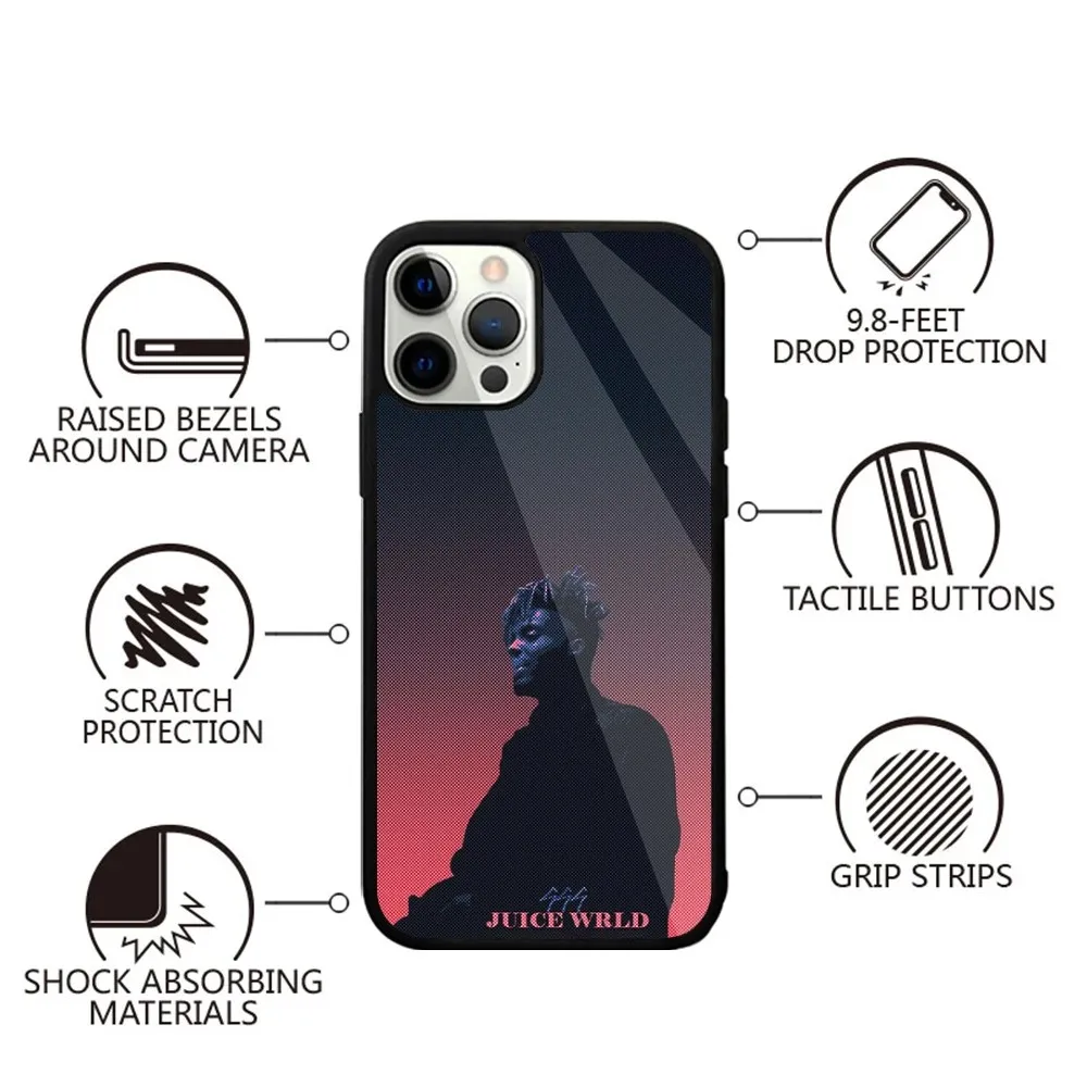 Hip Hop J-Juice Wrld Phone Case For iPhone 15,14,13,12,11,Plus,Pro,Max Mini Magsafe Magnetic Wireless Charging