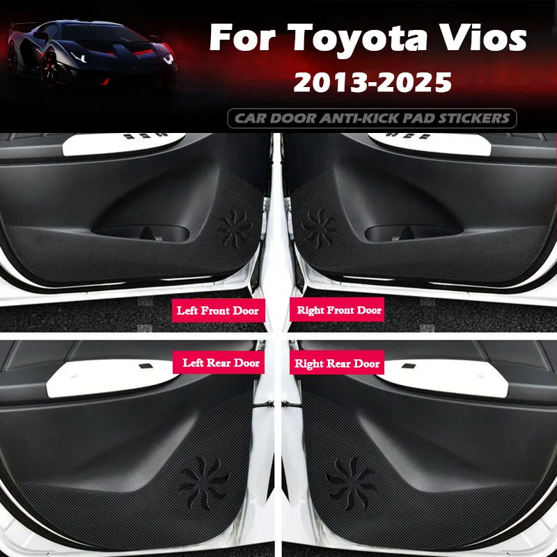 

Для Toyota Vios 2013-2022 2023 2024 2025 накладка на дверь автомобиля, кожаная наклейка, перчаточная коробка, пленка, защита от грязи, аксессуары
