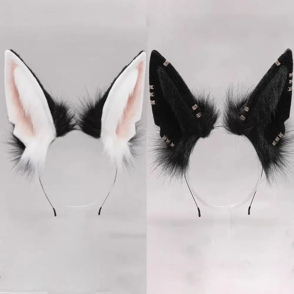 

Plush Wolf Ears Headdress Animal Furry Ears Hairband Costume Cosplay Accessories Lolita Headband Halloween Party