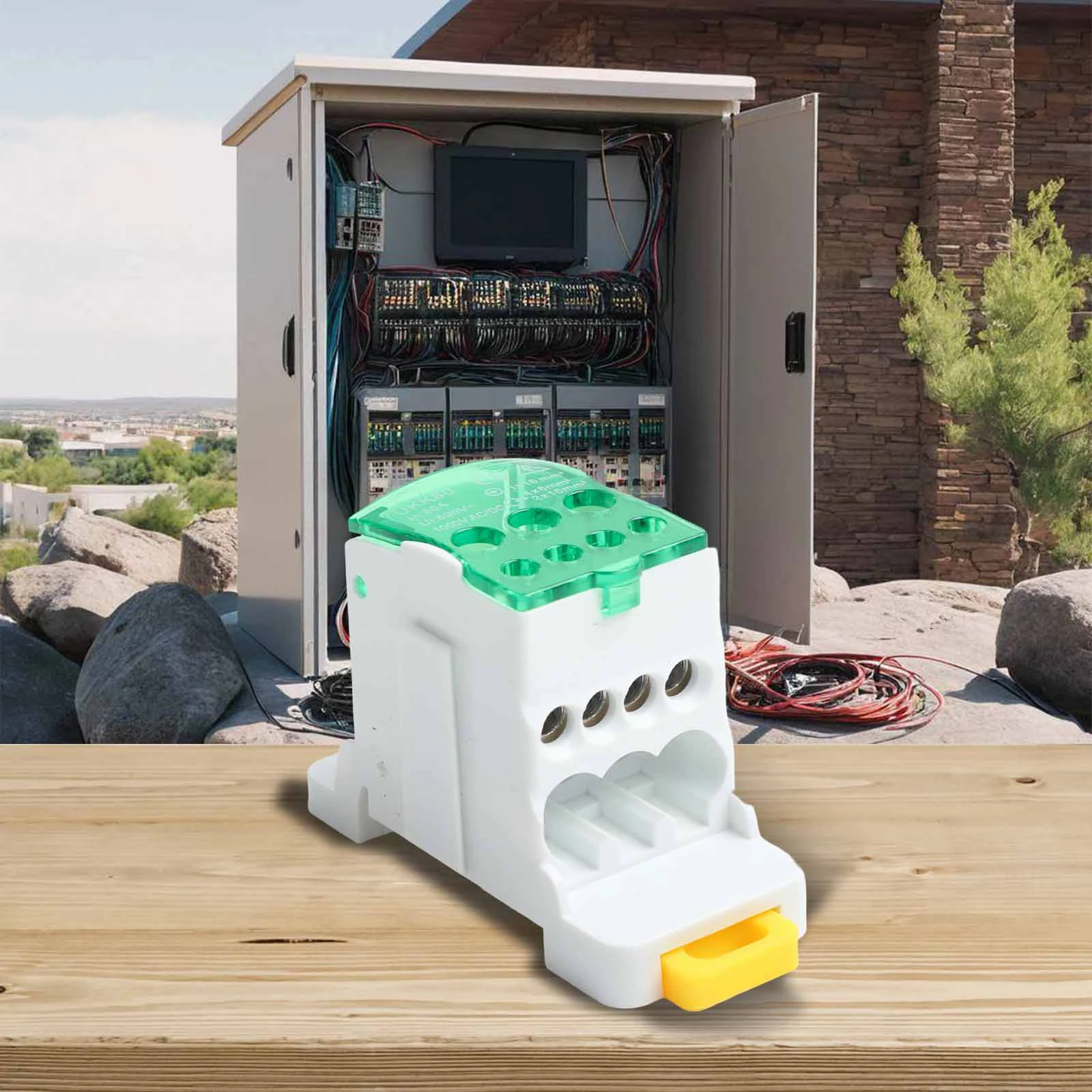 السكك الحديدية نوع قطب واحد محطة صندوق وصلات UKK 80A/125A/160A/250A/500A واحد في متعددة خارج سلك الطاقة موصل المحطة