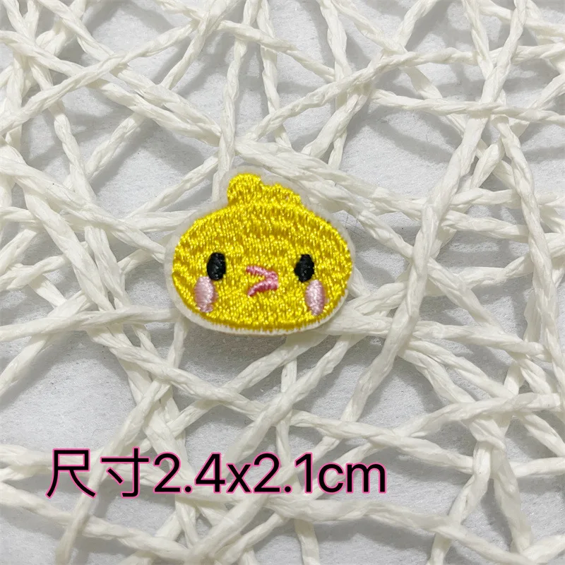 5pcs Self Adhesive Cartoon Embroidery Cloth, Mushroom Cat Head Embroidery Towel, Embroidery Patch, Clothing Accessory