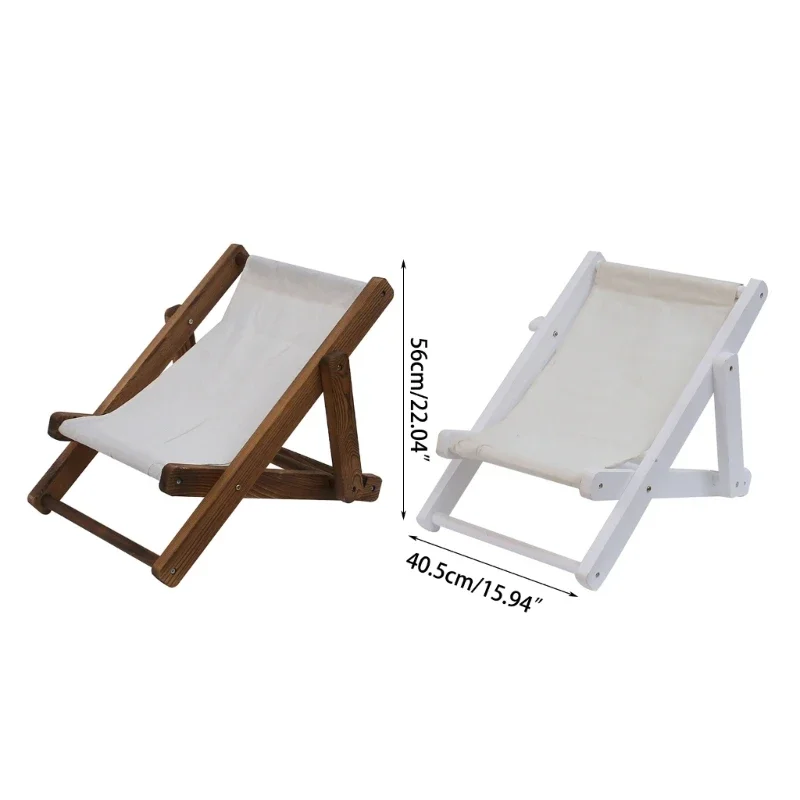 Baby Studio Photo Shooting Furniture Newborn Photography Props Beach Deck Chair Wooden Retro Folding Baby Posing Sofa Chair