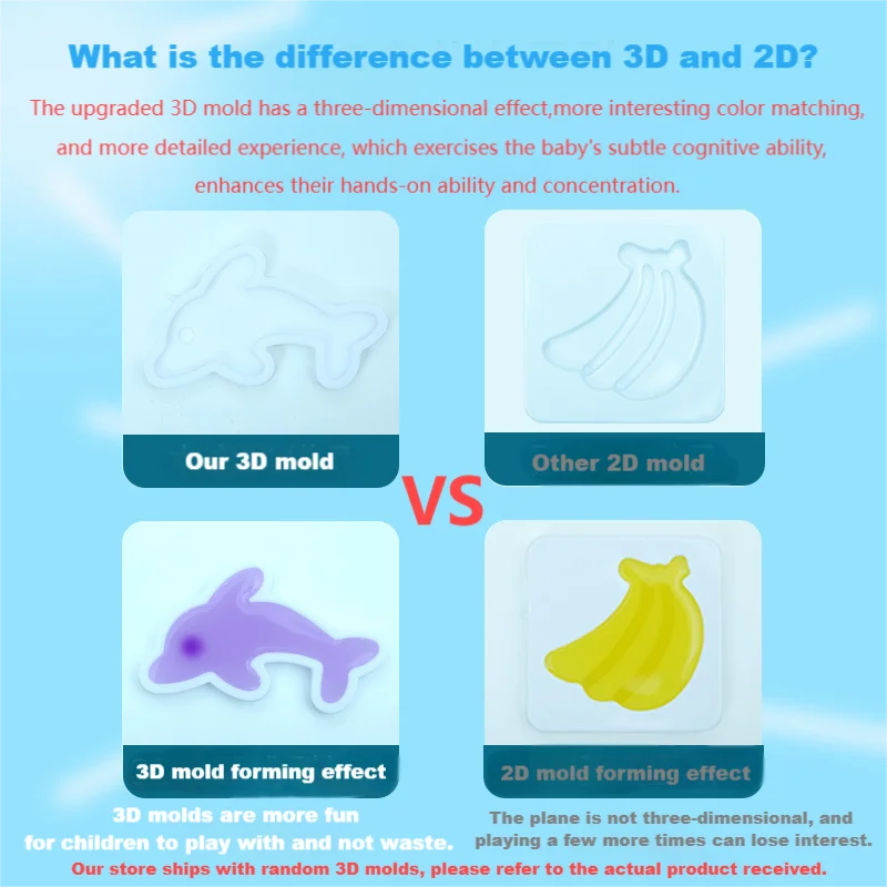DIY Fairy Magic Water Elf Ocean Mold For Kids 3D Handmade Kits Aqua Fairy Gel Toy Set Handicrafts Educational Toys Xmas Gifts