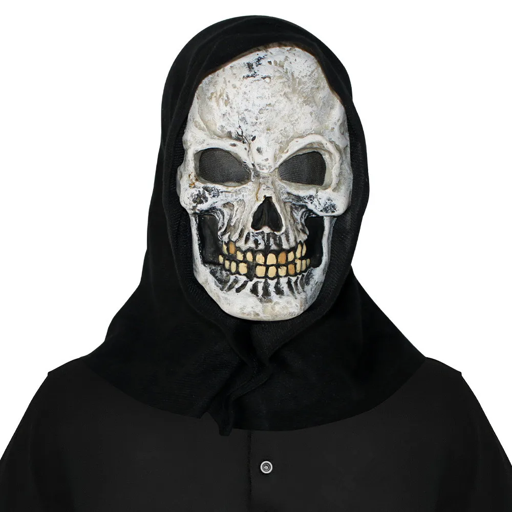 Schädelmaske Gruselige Skelett-Geistergesichts-Maske Unheimliche Vollkopf-Latex-Dämonenmaske Realistische Halloween-Cosplay-Requisiten – Detail 3