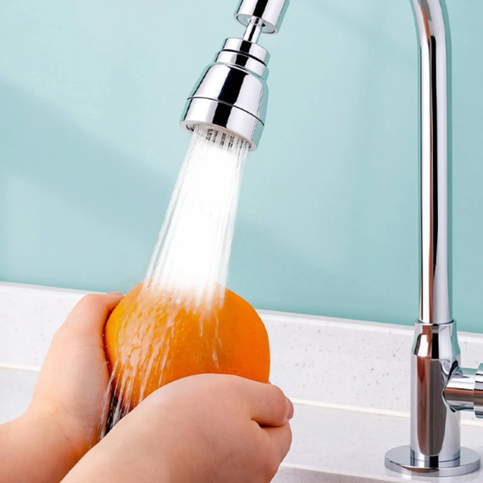 Rotating Faucet Extender 360 Degree Rotation Splash Proof Faucet Extender Plumbing Accessory Easy Install Sink Sprayer