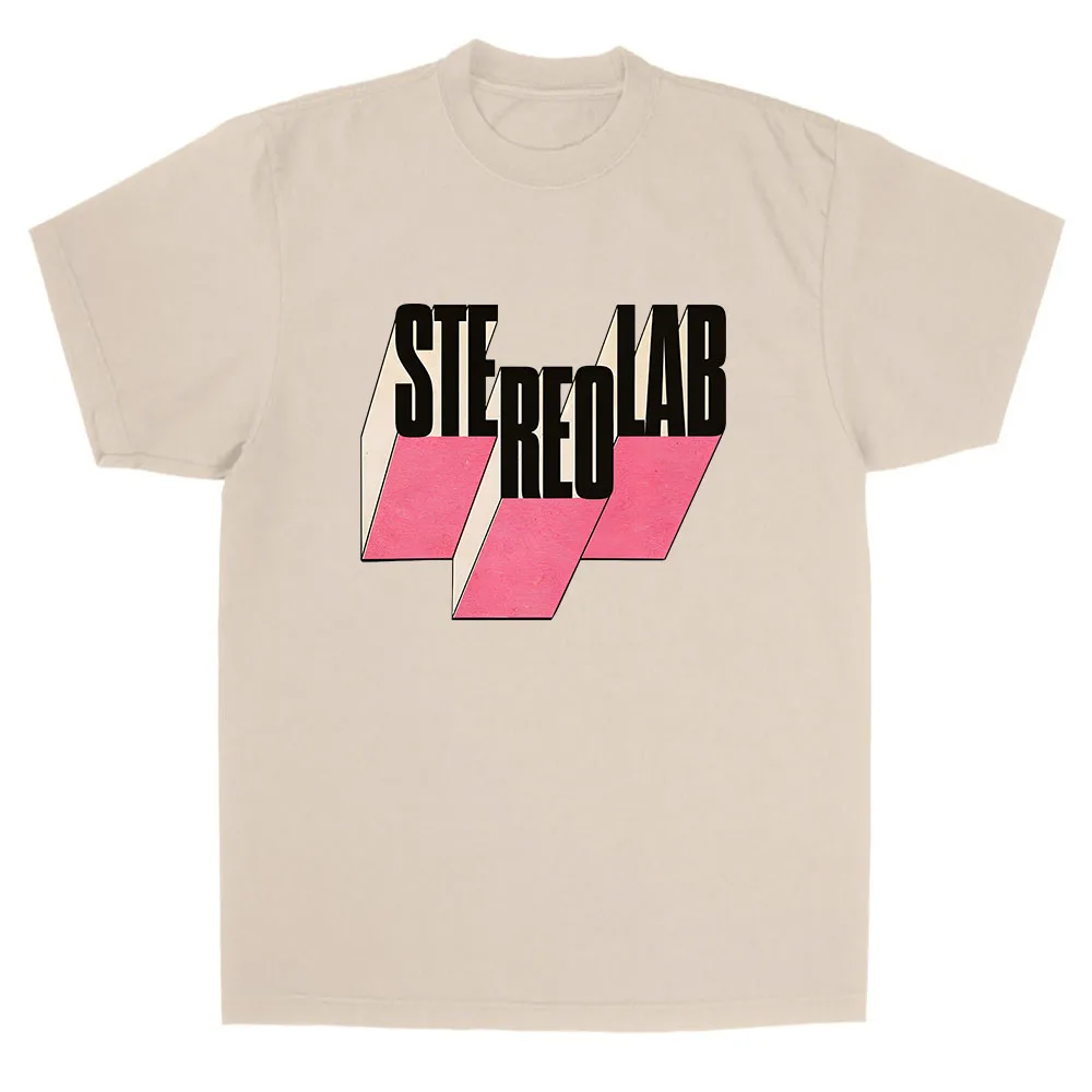 

Stereolab футболка с логотипом мгновенных голограмм, летние футболки с короткими рукавами и круглым вырезом, модная повседневная уличная одежда унисекс, мужская одежда в стиле хип-хоп