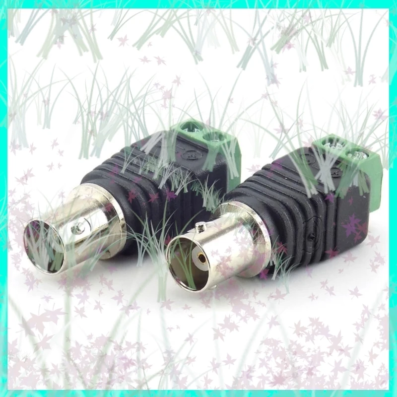 1/2/5/10pcs Coax Cat5 BNC Female Connectors Plug Adapter BNC Plug UTP Video Balun Connector for cable CCTV Camera E3