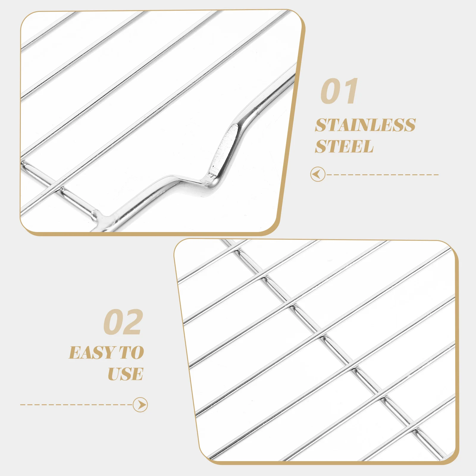 

Heavy Duty Baking Rack Stainless Steel Wire Cooling Rack for Oven Baking Cookies Bread Cakes Cupcakes Dishwasher Safe