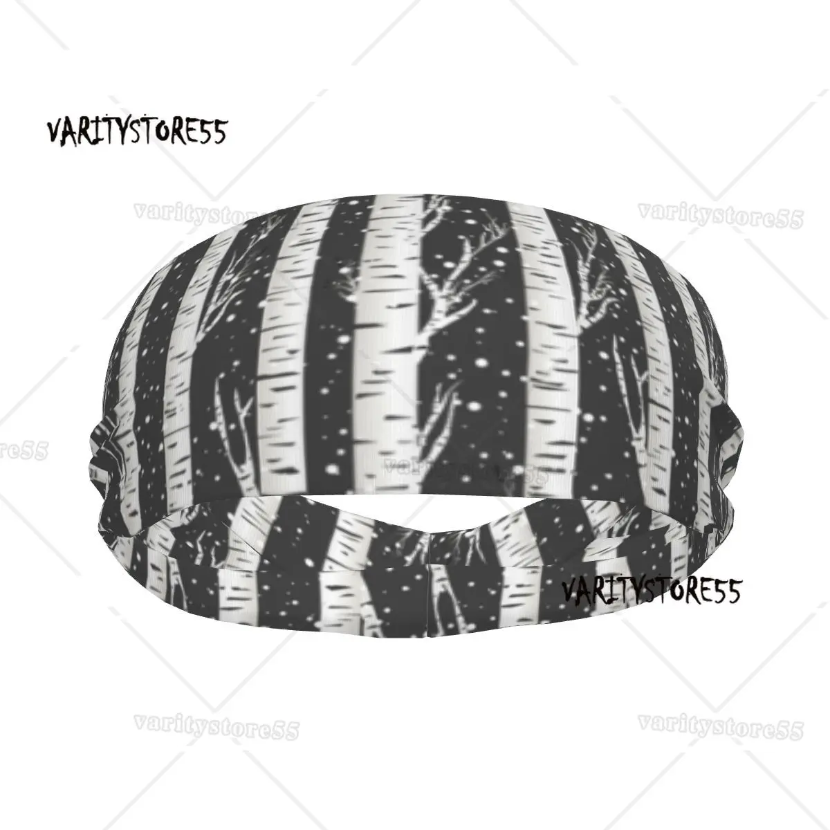 

Зимняя эластичная повязка для волос с березовыми деревьями и снежинками, повязка на голову для йоги, обруч для макияжа, повязка на голову