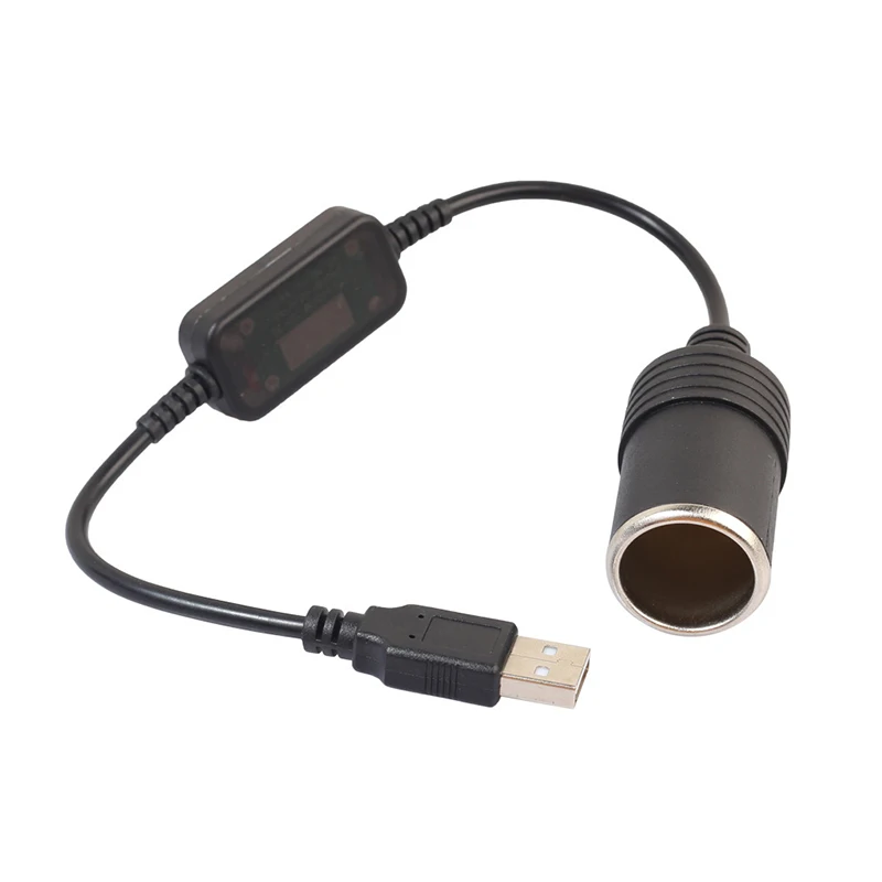 1pc 5V 2A USB To 12V Cigarette Lighter Socket USB Male to Female Cigarette Lighter Adapter Converter Car Electronics Accessories