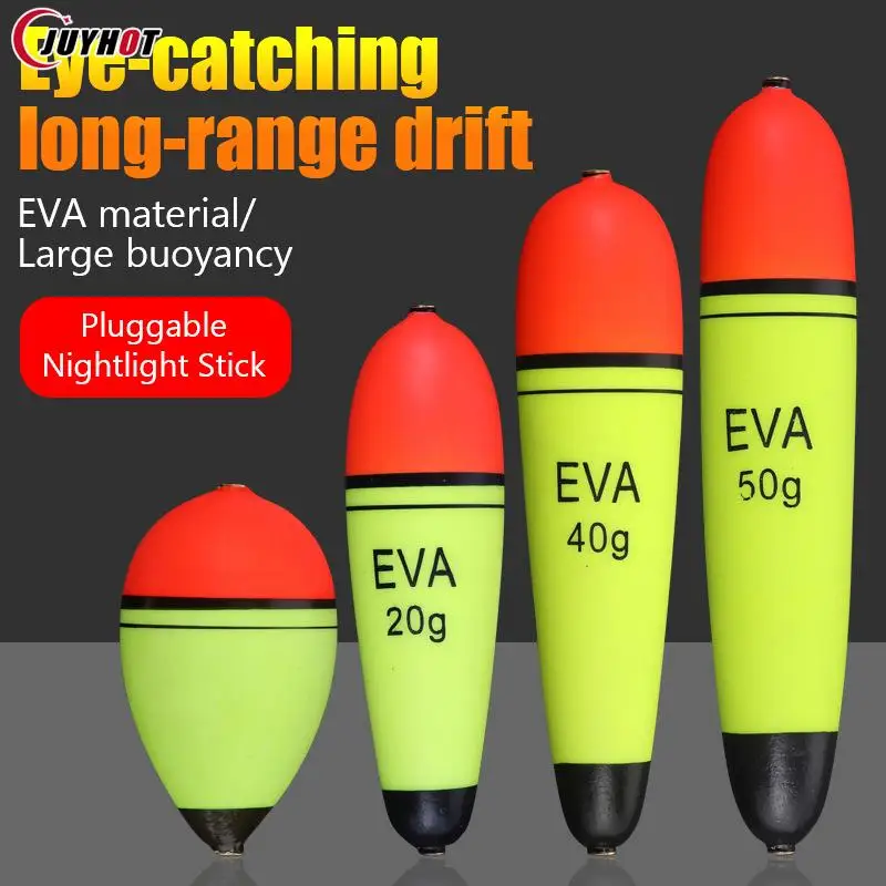 10-80g Eva Foam Fishing Float Rocky Fishing Long Shot Big Belly Drift Silver Carp Sea Bass Catfish Buoyancy Ball Boia Bobber