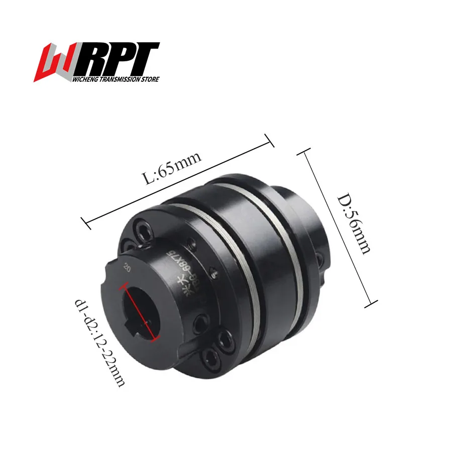 

CLTBG-45# Steel 8-Hole Diaphragm Coupling Motor High Torque Stepped Flange Coupling CLTBG-56X65