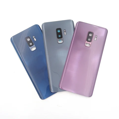 Задняя крышка корпуса для Samsung S9 Plus G965 SM-G965F, крышка батарейного отсека, сменный чехол для задней двери, стеклянная панель для Galaxy S9Plus S9+