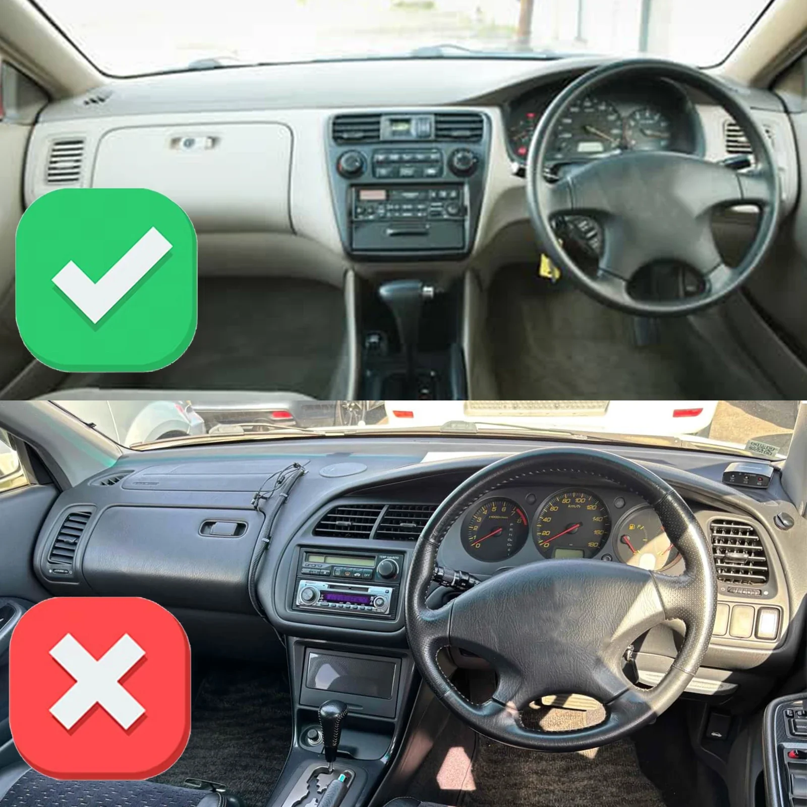 for Honda Accord 6 1997-2002 Dashboard Cover ​​Fit Dash Mat Sun Protection Anti‑Reflection Cover Dash Pad Dashmat Accessories