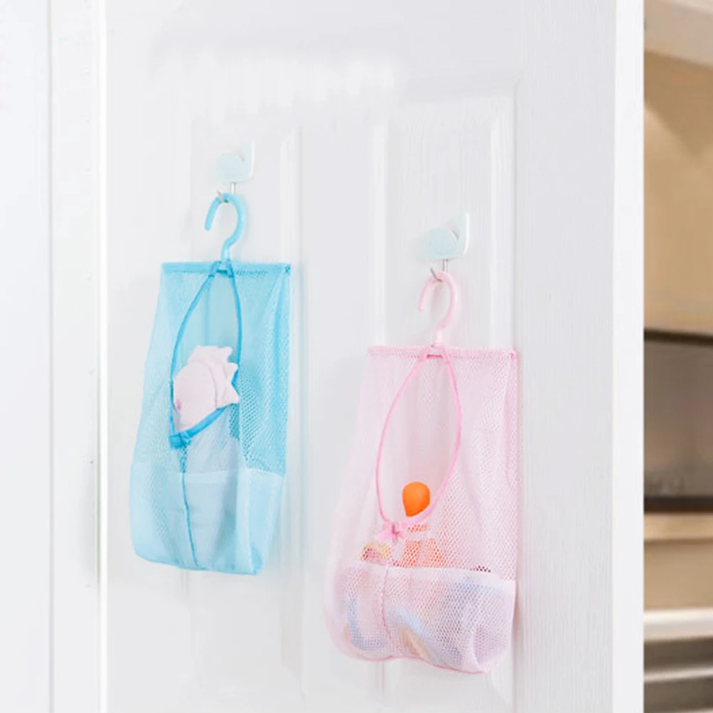 

2Pcs Hanging Multipurpose Mesh Clothespin Bag Rotatable Hanger Storage Organizer for Bathroom Kitchen Storage Clothespin Bag