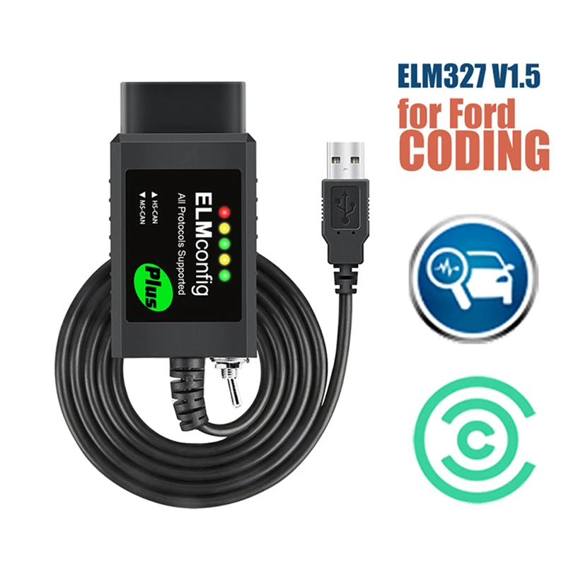 NONE Für ford forscan usb obd2 elm327 v2.0 mit schalter ch340 pic18f25k80 chip forscan focccus hs kann und ms kann auto diagnose tool 3