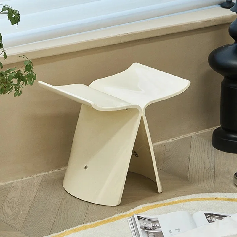 Acrylic Butterfly Stool Creative Nordic Transparent Side Table Plastic Shoe Changing Stool Ottoman Living Room Furniture