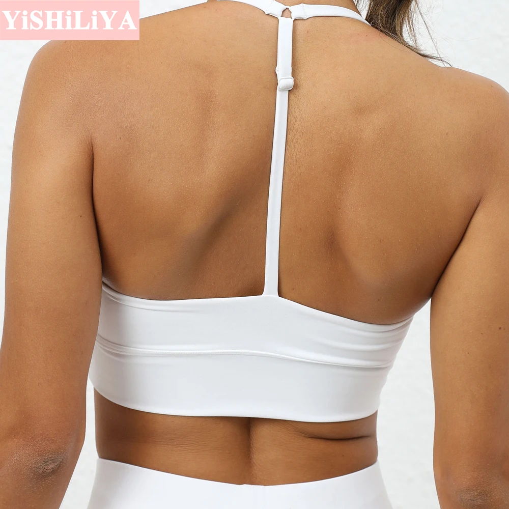 

Women's Yoga Sexy Back Gathering Bra Breathable Sports Shockproof Bra Push Up Fitness Running Quick Drying Tank Top