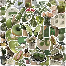 62pcs Avocado Green 3D Ins Stickers Pack Scrapbooking Aesthetic Stationery Bike Bottle Decals Phone Cases Planner Kids Stickers