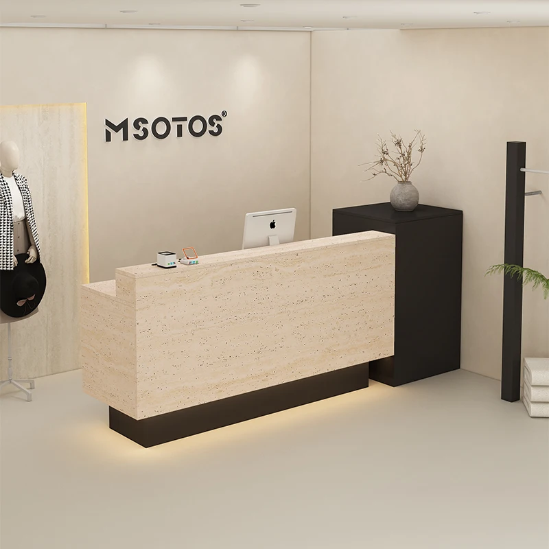 

Nordic Aesthetic Reception Desk Counter Decorations Modern Beauty Office Reception Desks Luxury Simple Modern Office Furniture