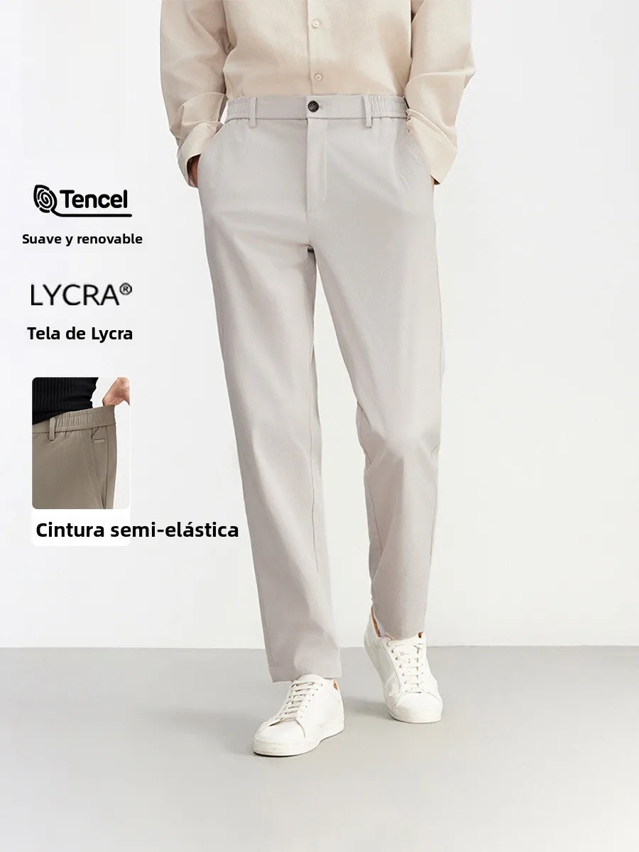 Pantalones Casuales para Hombre Jack Jones, Nueva Colección de Primavera, Estilo Business Commuter, Corte Recto Ajustado, Cin...