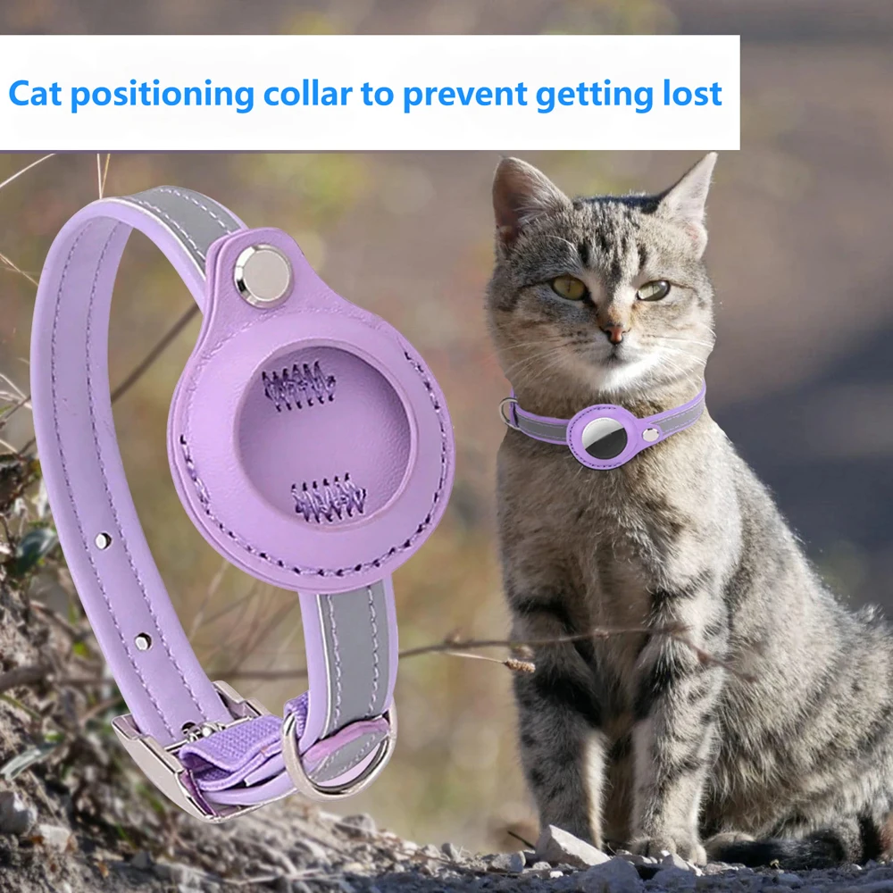 Pet cat Dog positioning collar Anti-lost Reflective tracking collar Applicable Airtag pet collar