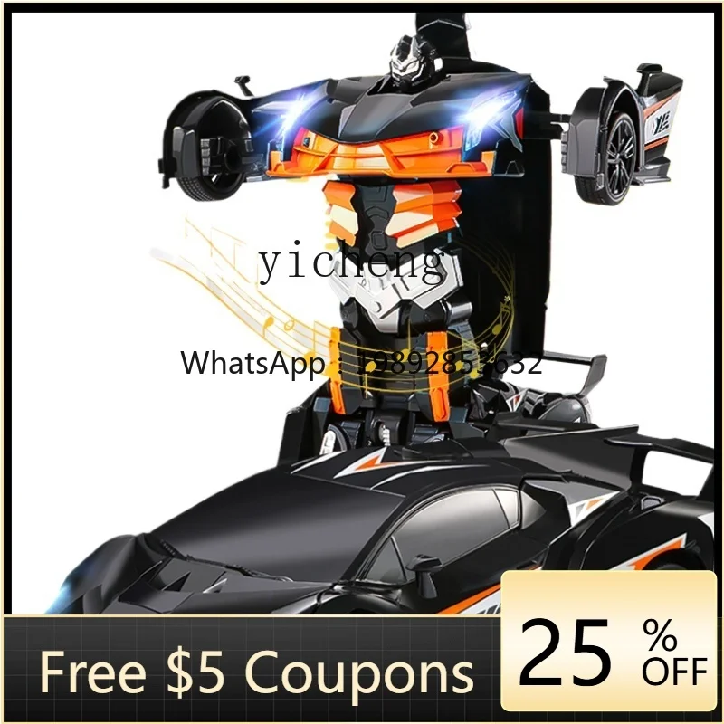 รถของเล่นเด็กไฟฟ้า รุ่น ZZ Gesture Induction Deformation รีโมทคอนโทรล แปลงร่างได้ หุ่นยนต์เพชร รถแข่ง