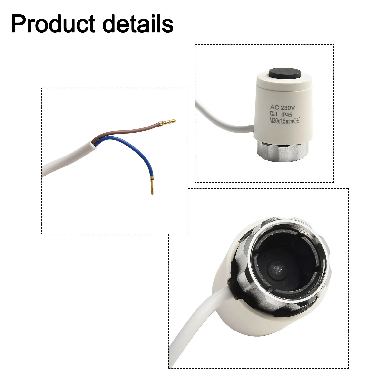 Actuators Heating Actuator Connection M30*1.5MM Floor Heating Actuator PC Floor Heating for durable Home Improvement